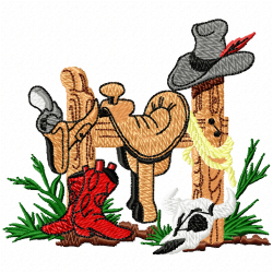 Cowboy And Hunter Embroidery Design 3 Cowboy And Hunter Embroidery Design 3